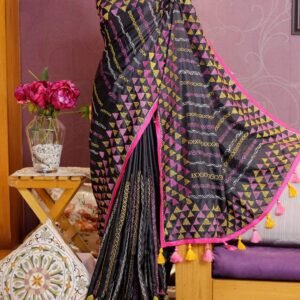 Handstiched silk Sharee